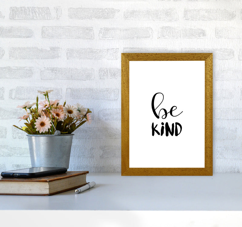 Be Kind Framed Typography Wall Art Print A4 Print Only
