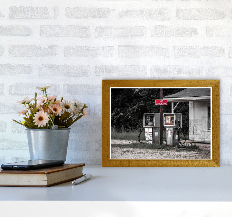 Abandoned Gas Pumps Modern Photography Print A4 Print Only