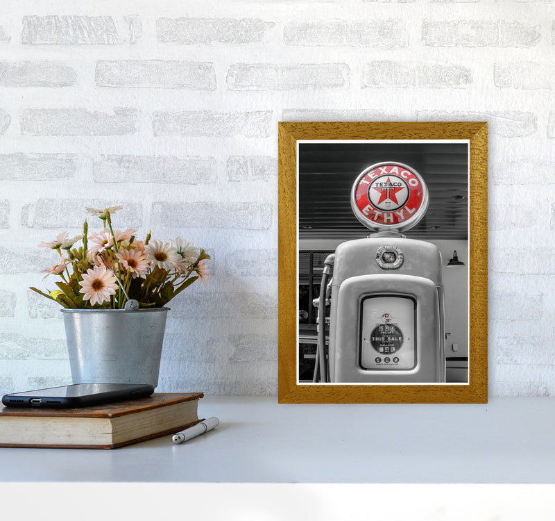 Texaco Gas Pump Modern Print A4 Print Only