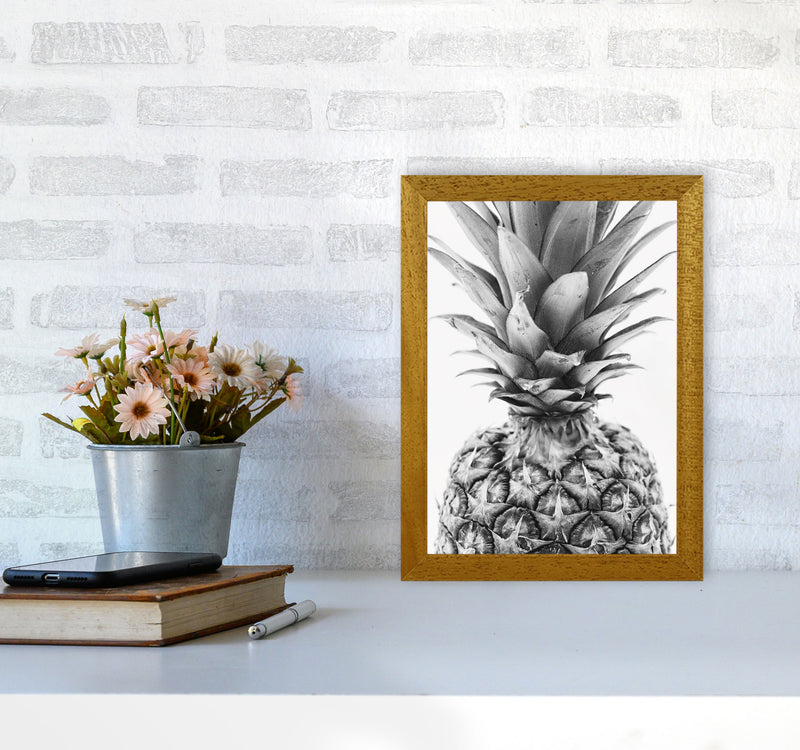 Black And White Pineapple Modern Print, Framed Kitchen Wall Art A4 Print Only