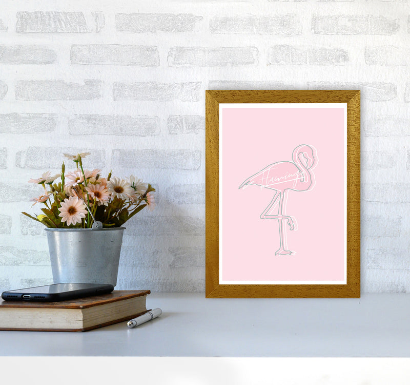 Pink Flamingo Modern Print Animal Art Print A4 Print Only