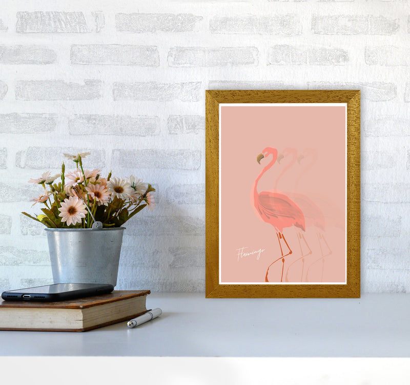 Flamingo Shadow Modern Print Animal Art Print A4 Print Only
