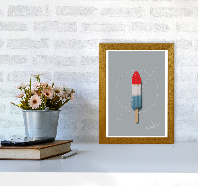 Ice Lolly Modern Print, Framed Kitchen Wall Art A4 Print Only