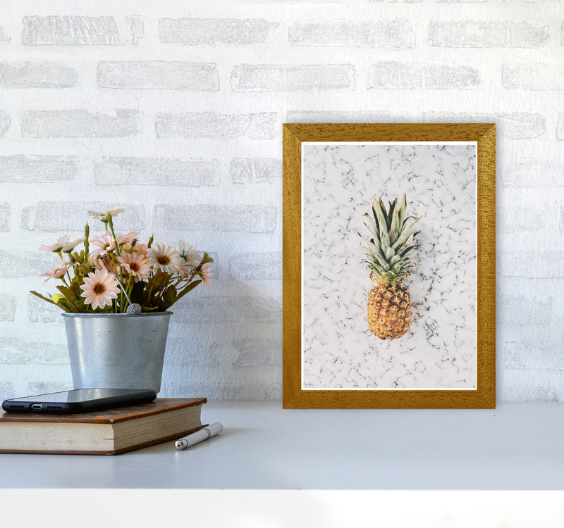 Marble Pineapple Modern Print, Framed Kitchen Wall Art A4 Print Only