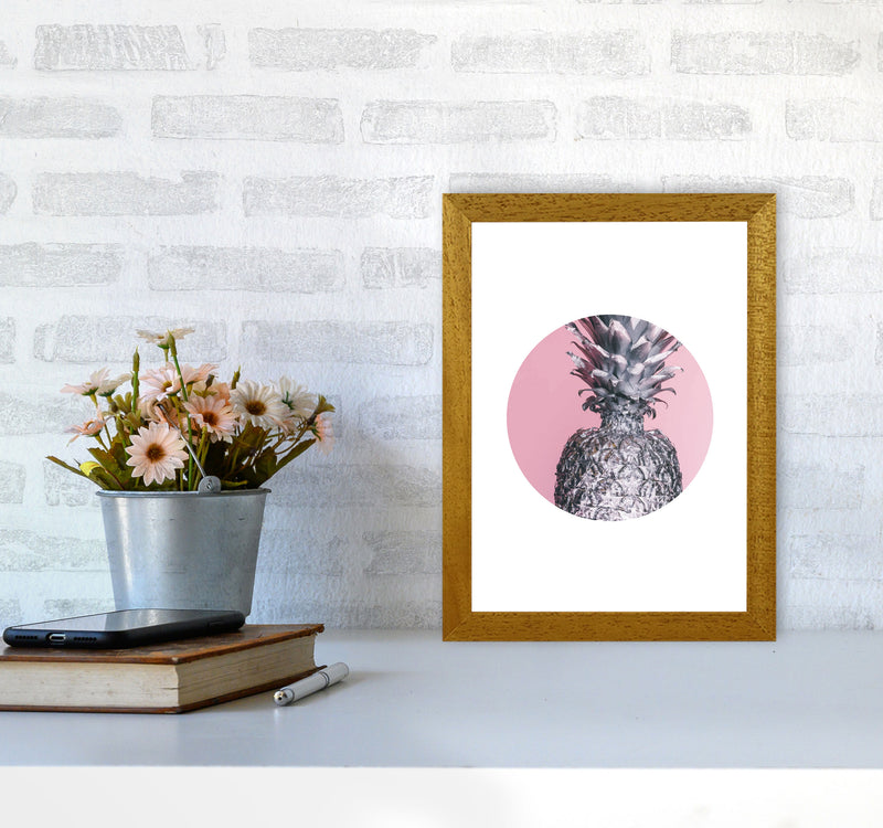 Pineapple Pink Circle Modern Print A4 Print Only
