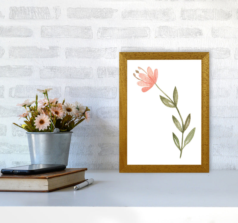 Pink Watercolour Flower 2 Modern Print A4 Print Only