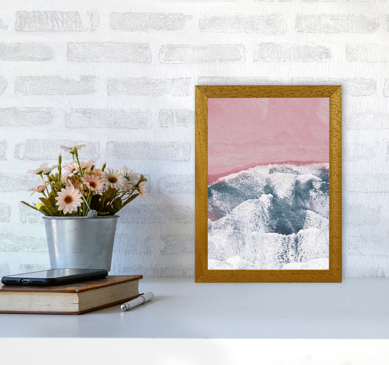Pink Sand Modern Print, Framed Botanical & Nature Art Print A4 Print Only