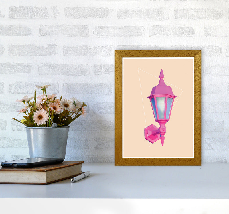 Pink Geo Lamp Modern Print A4 Print Only