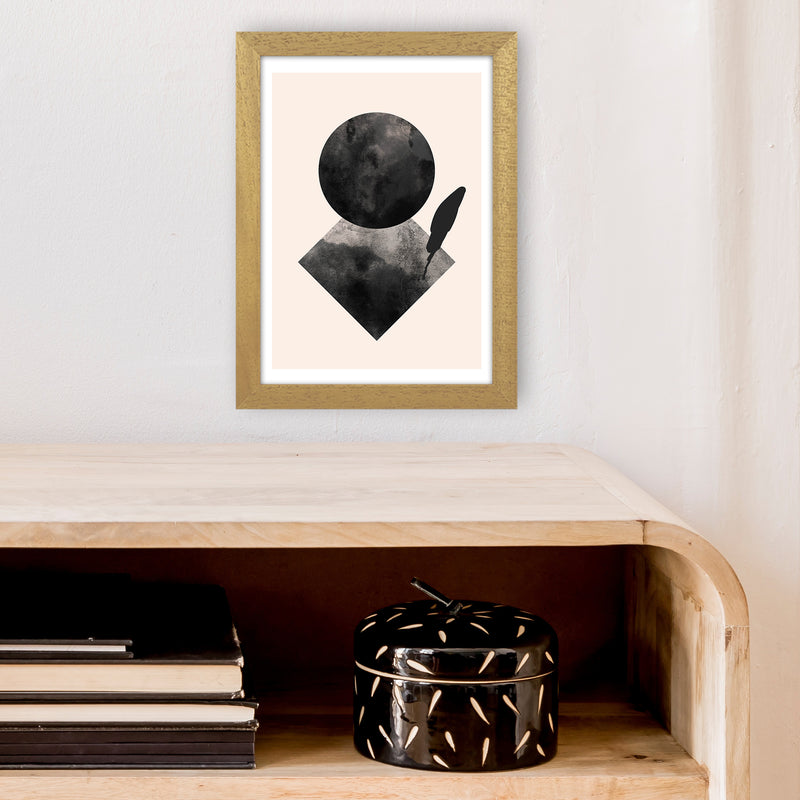 Nude And Black Watercolour 2 Art Print by Pixy Paper A4 Print Only