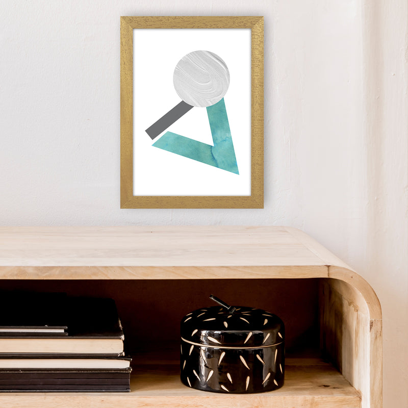 Marble Teal And Silver 3 Art Print by Pixy Paper A4 Print Only