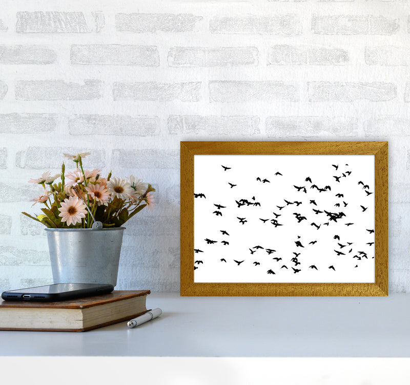 Flock Of Birds Landscape Art Print by Pixy Paper A4 Print Only