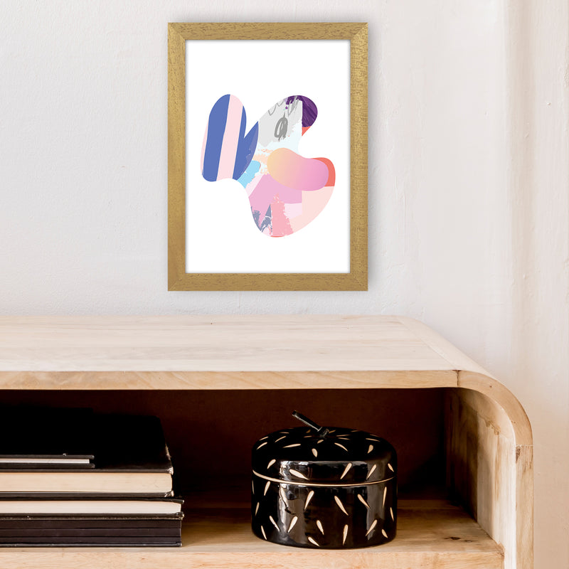 Pink Butterfly Abstract Shape  Art Print by Pixy Paper A4 Print Only