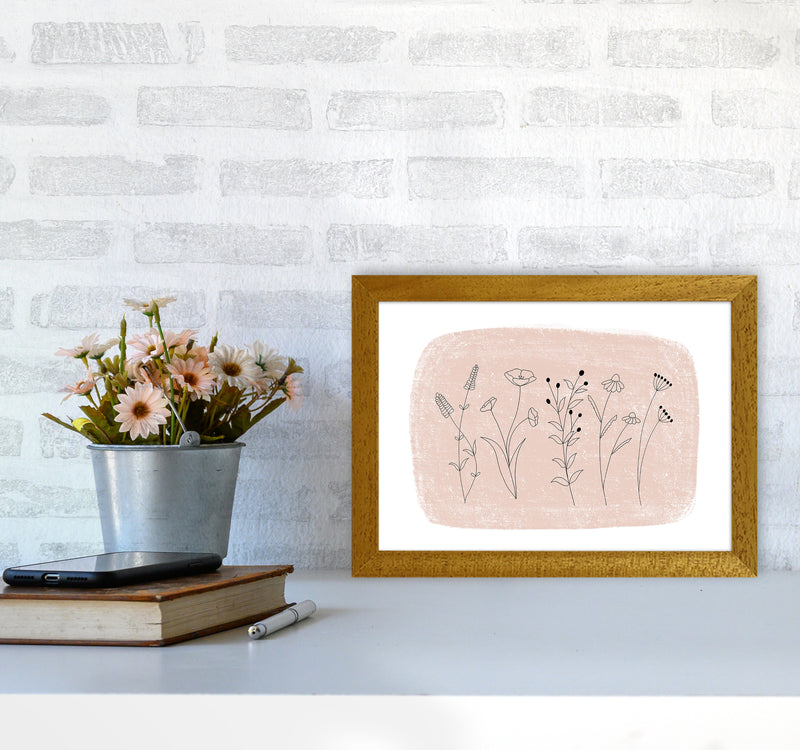 Dalia Chalk Landscape Floral  Art Print by Pixy Paper A4 Print Only