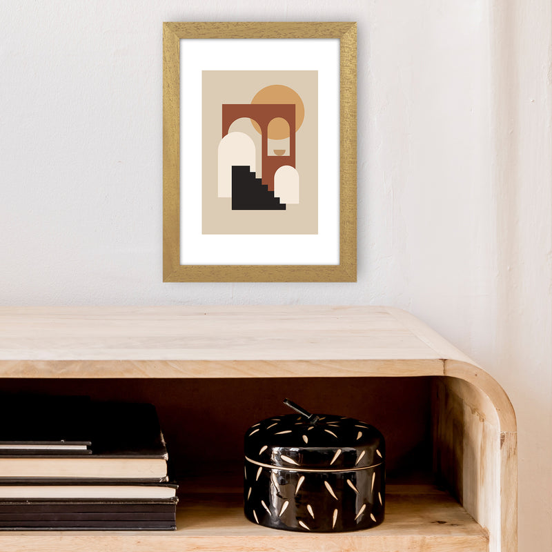 Mica Sand Stairs To Sun N16  Art Print by Pixy Paper A4 Print Only