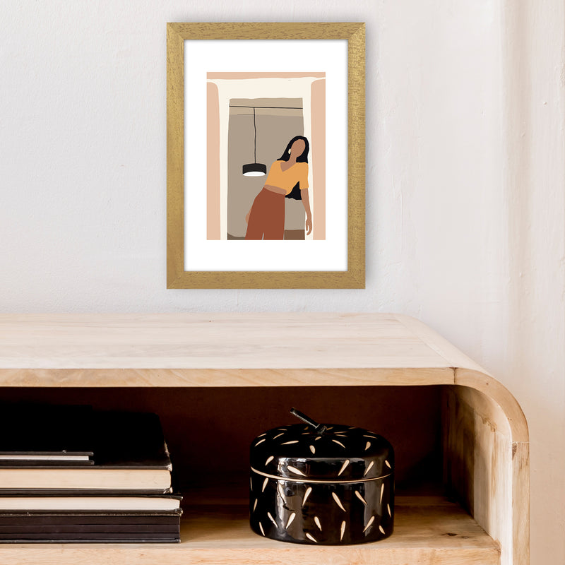 Mica Girl In Doorway N10  Art Print by Pixy Paper A4 Print Only