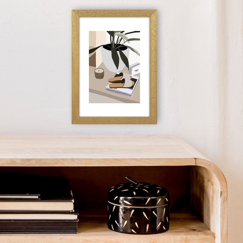 Mica Shoes And Plant N9  Art Print by Pixy Paper A4 Print Only