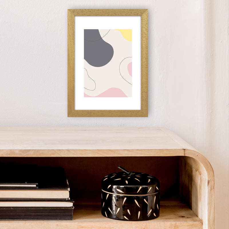 Mila Pink Abstract N17  Art Print by Pixy Paper A4 Print Only