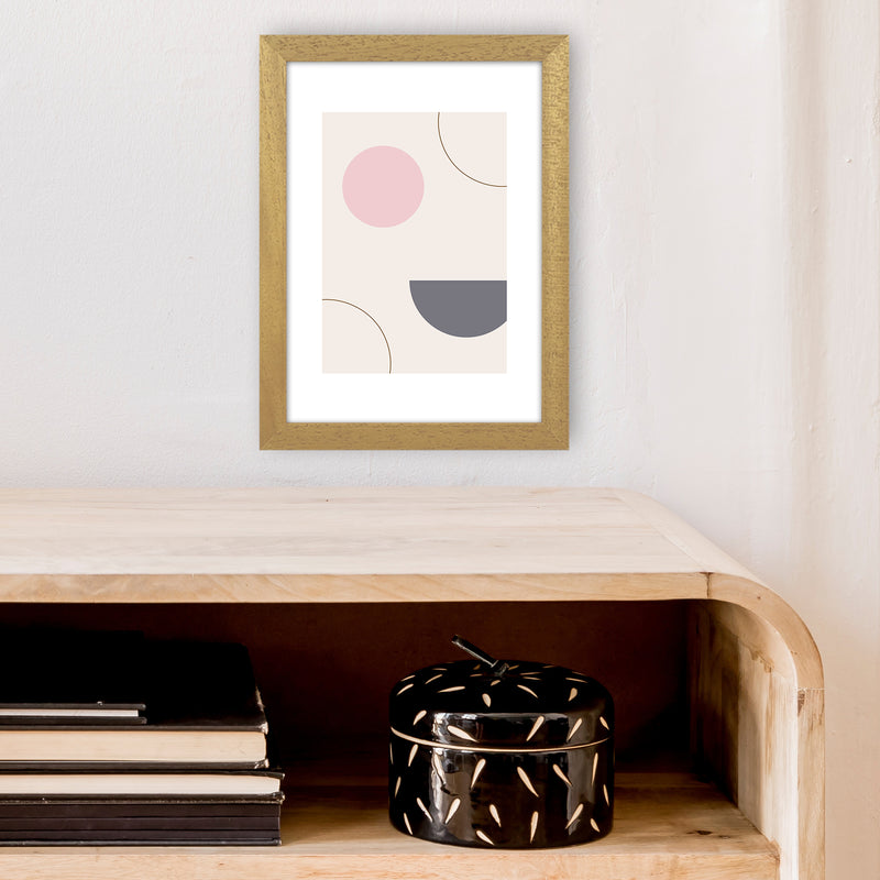 Mila Pink Abstract N23  Art Print by Pixy Paper A4 Print Only