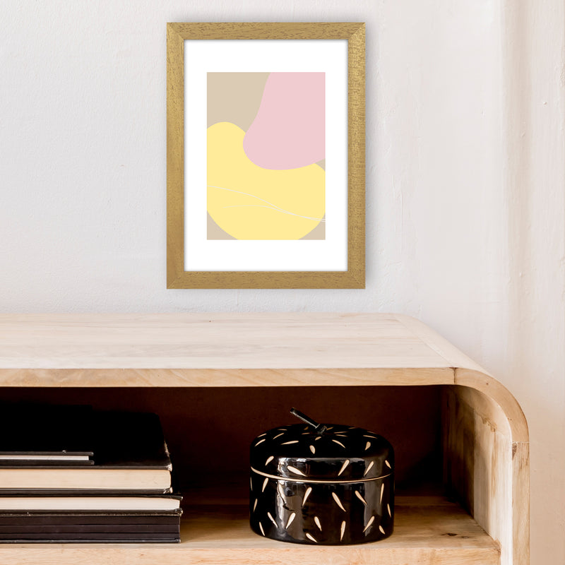 Mila Pink Abstract N20  Art Print by Pixy Paper A4 Print Only