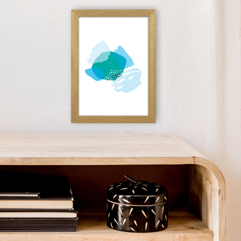 Mismatch Blue And Teal  Art Print by Pixy Paper A4 Print Only