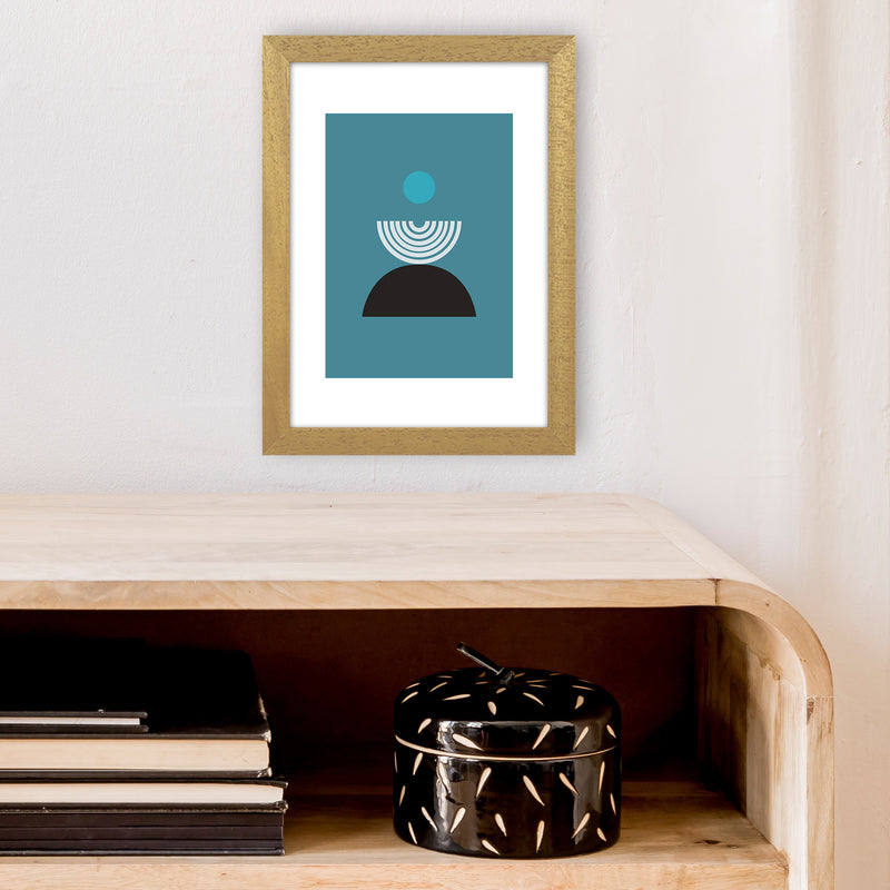 Mita Teal Fountain N8  Art Print by Pixy Paper A4 Print Only