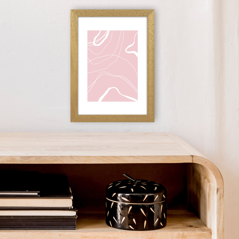 Mila Pink Swirls N14  Art Print by Pixy Paper A4 Print Only