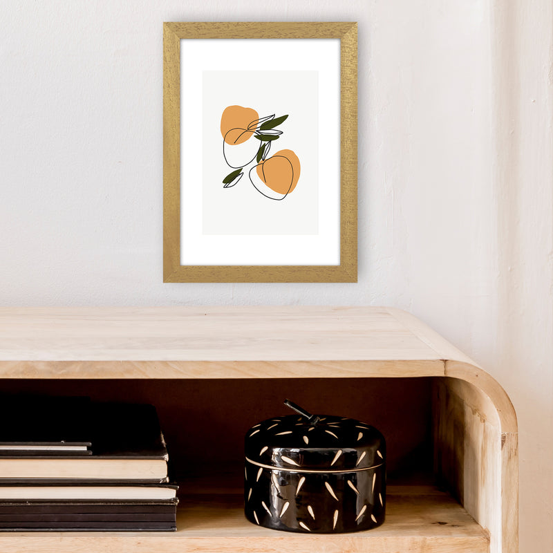 Mica Apricots N3  Art Print by Pixy Paper A4 Print Only