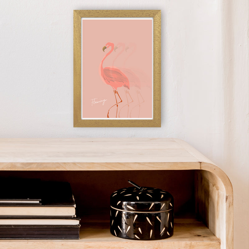 Flamingo Shadow Art Print by Pixy Paper A4 Print Only