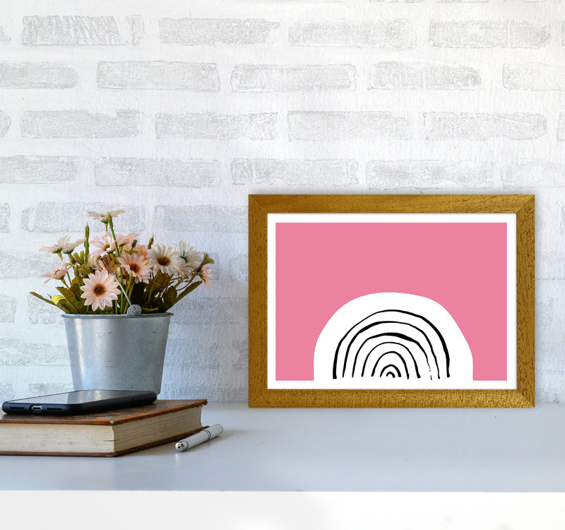 Pink Rainbow Neon Funk  Art Print by Pixy Paper A4 Print Only