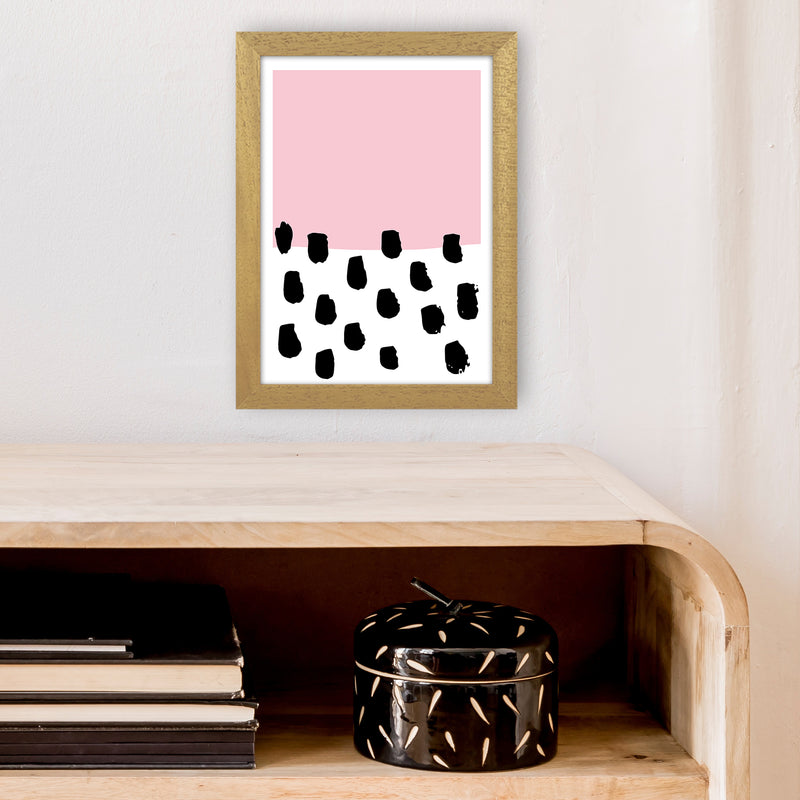 Pink Polka Neon Funk  Art Print by Pixy Paper A4 Print Only