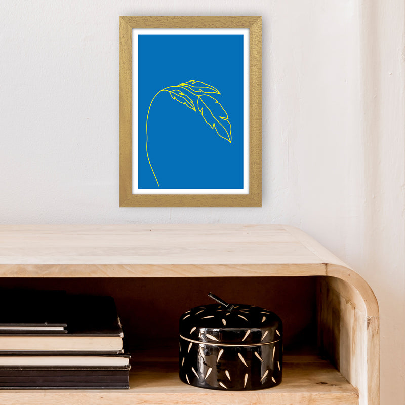 Plant Blue Neon Funk  Art Print by Pixy Paper A4 Print Only