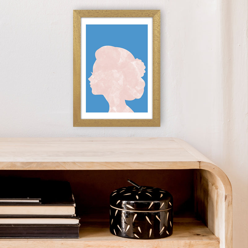 Marble Head Blue  Art Print by Pixy Paper A4 Print Only