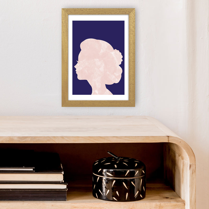 Marble Head Navy  Art Print by Pixy Paper A4 Print Only