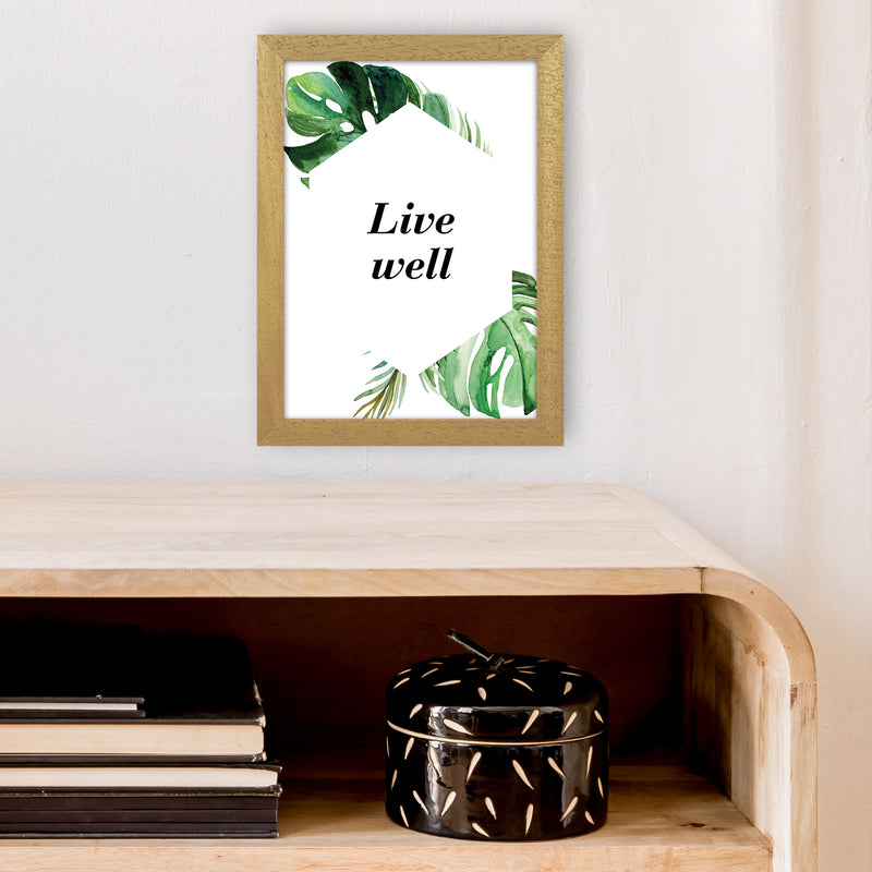 Live Well Exotic  Art Print by Pixy Paper A4 Print Only