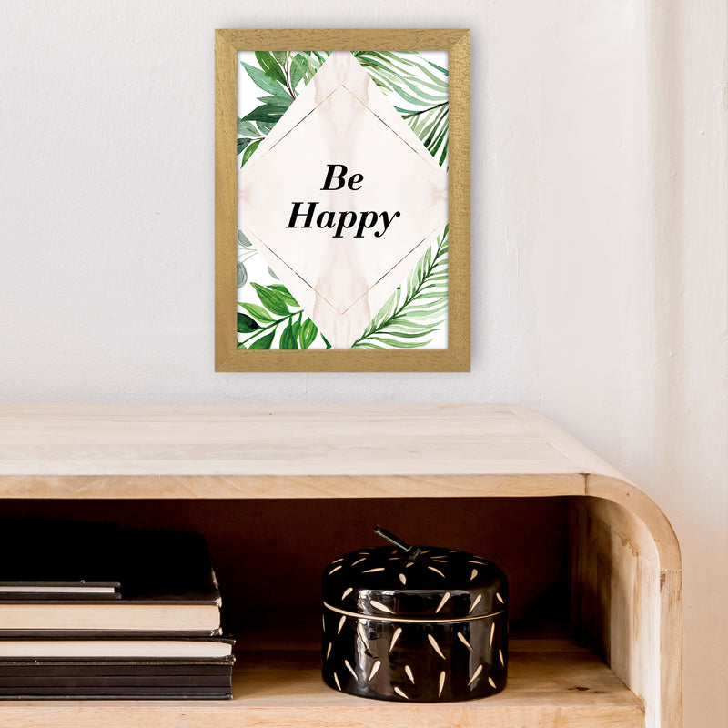 Be Happy Exotic  Art Print by Pixy Paper A4 Print Only