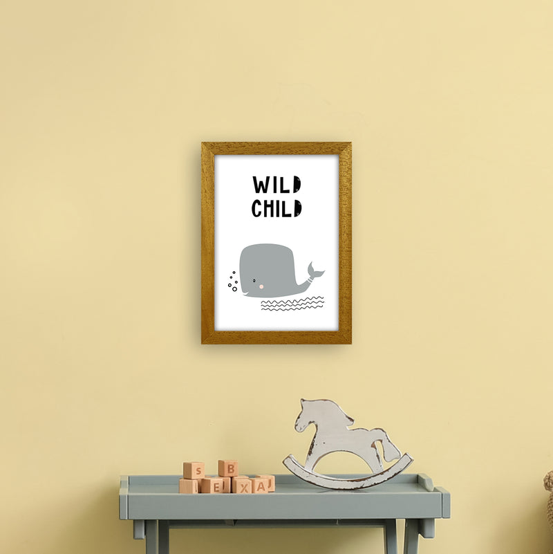 Wild Child Whale Animal  Art Print by Pixy Paper A4 Print Only