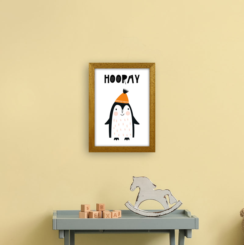 Hooray Penguin Animal  Art Print by Pixy Paper A4 Print Only