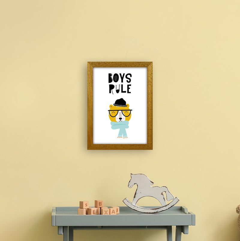 Boys Rule Animal  Art Print by Pixy Paper A4 Print Only