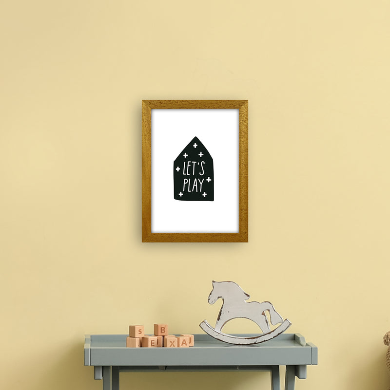 Let'S Play House Black Super Scandi  Art Print by Pixy Paper A4 Print Only