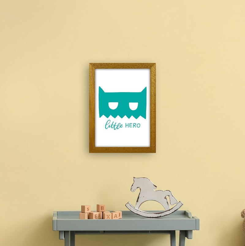 Little Hero Mask Teal Super Scandi  Art Print by Pixy Paper A4 Print Only