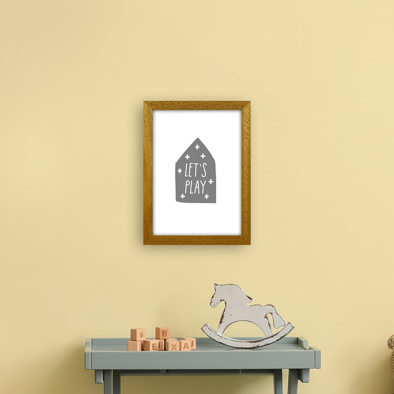Let'S Play House Grey Super Scandi  Art Print by Pixy Paper A4 Print Only