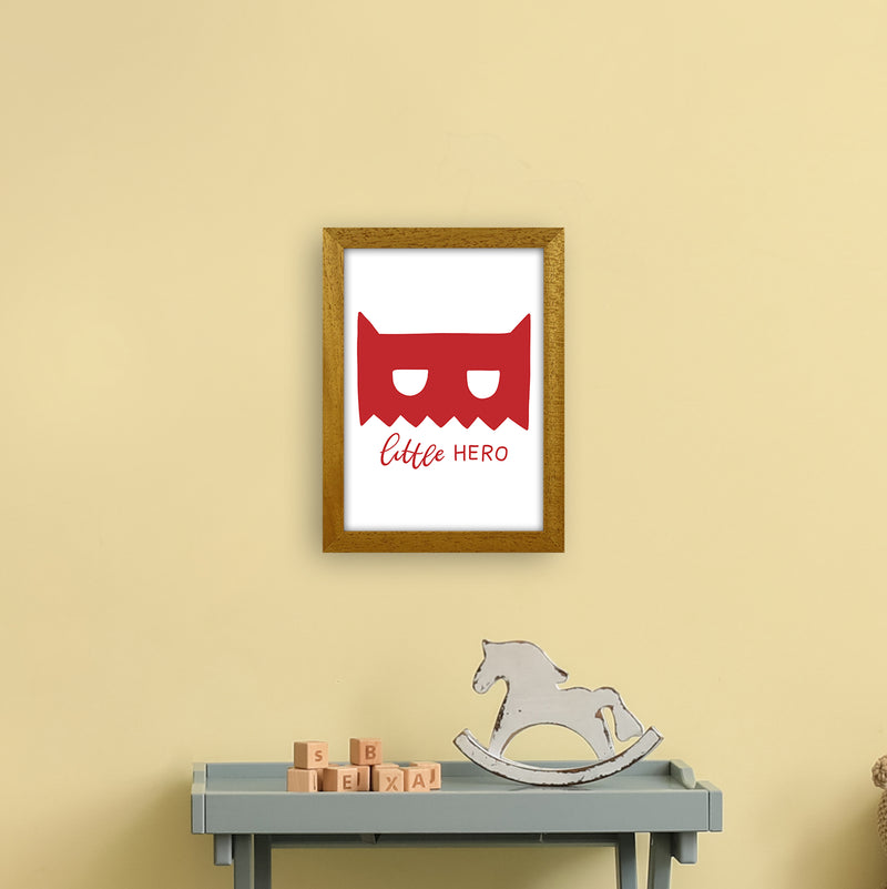 Little Hero Mask Red Super Scandi  Art Print by Pixy Paper A4 Print Only