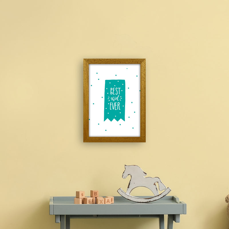Best Day Ever Teal Super Scandi  Art Print by Pixy Paper A4 Print Only