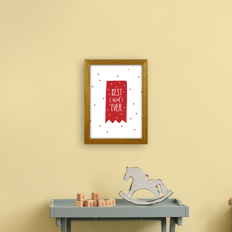 Best Kid Ever Red Super Scandi  Art Print by Pixy Paper A4 Print Only