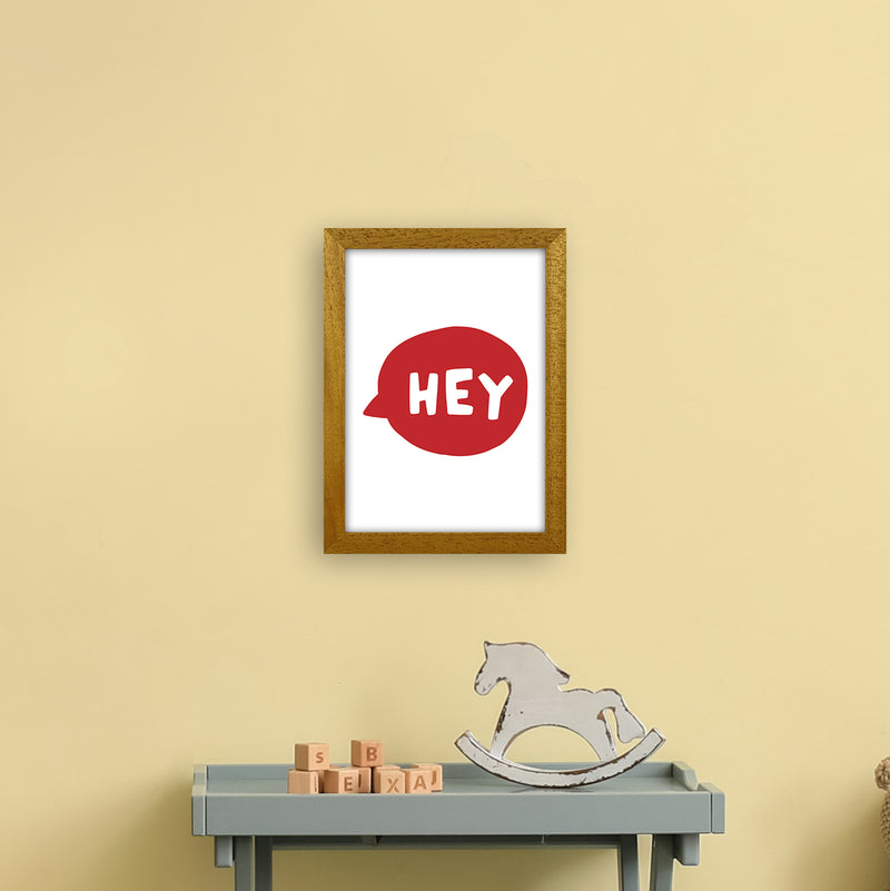 Hey Bubble Red Super Scandi  Art Print by Pixy Paper A4 Print Only