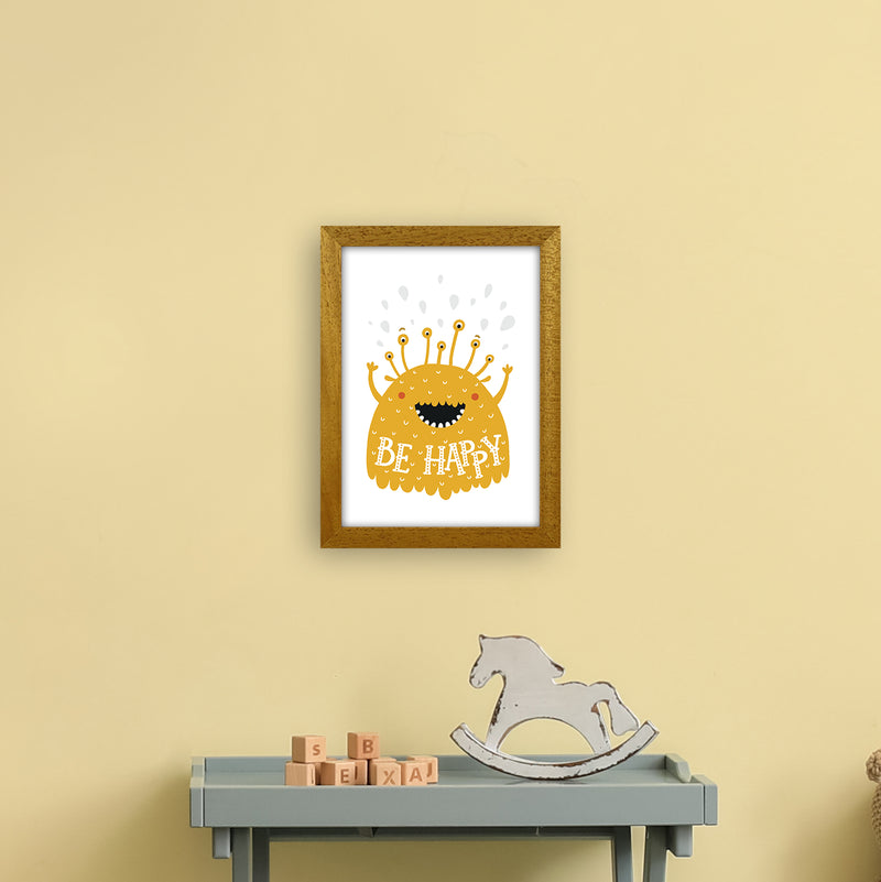 Little Monsters Be Happy  Art Print by Pixy Paper A4 Print Only