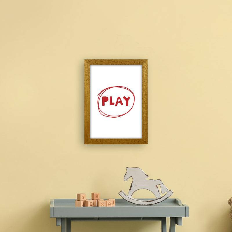 Play Red Super Scandi  Art Print by Pixy Paper A4 Print Only