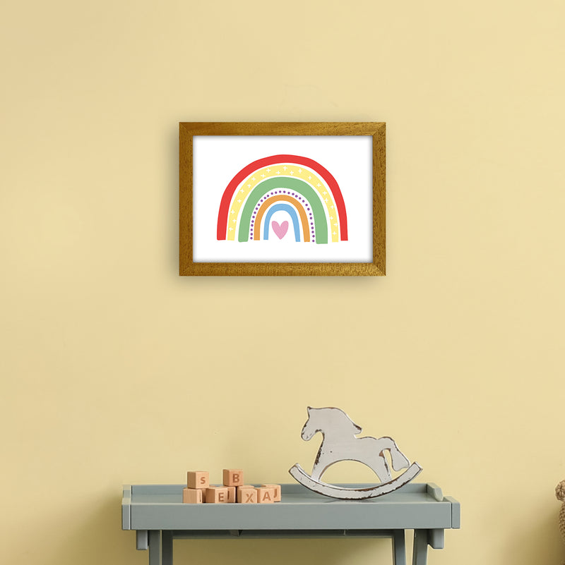 Rainbow With Heart  Art Print by Pixy Paper A4 Print Only