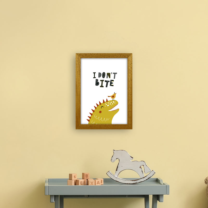 I Don'T Bite Dino  Art Print by Pixy Paper A4 Print Only