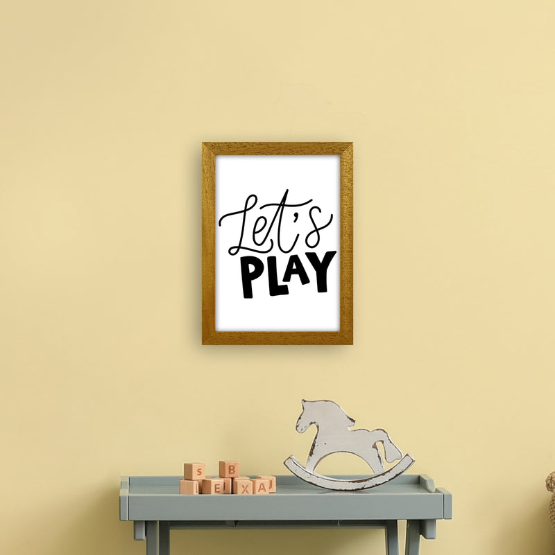 Let'S Play Black  Art Print by Pixy Paper A4 Print Only